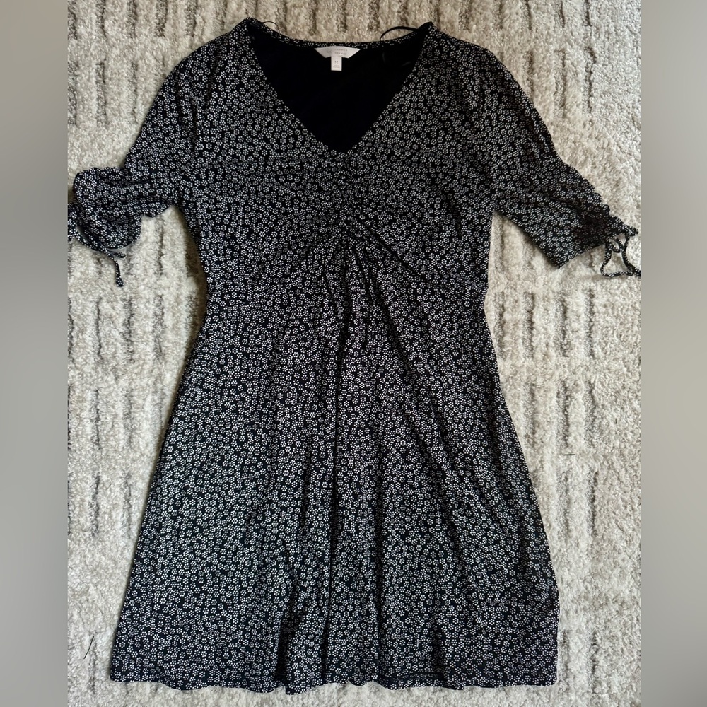 LC Lauren Conrad Black and White Floral Dress
